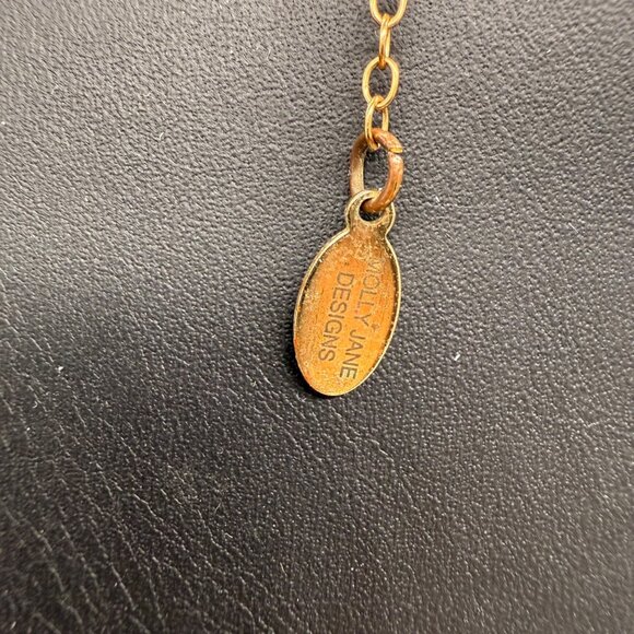 Garnet Beaded Pearl Necklace Molly Jane Designs 16.5 inch Handmade - Picture 7 of 7